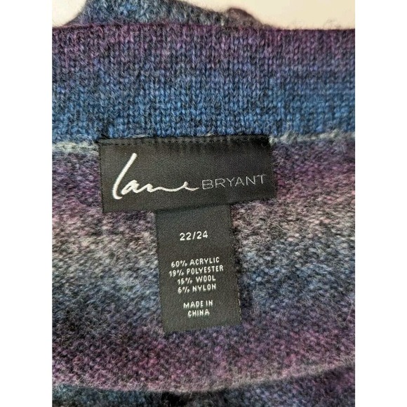 Lane Bryant Wool Blend Multicolored Elastic Waist Skirt Size 22/24 - Picture 5 of 6